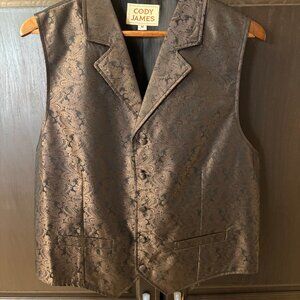 Cody James paisley brown vest - Men's medium